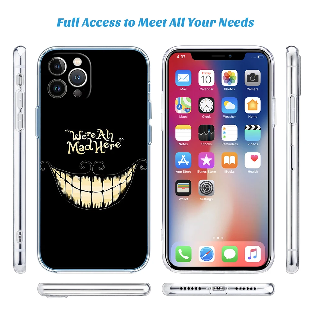 Alice Cat Princess Transparent Phone Case for Motorola G40 G04 G05 One Ace Action  Fusion Plus Hyper Macro Vision Zoom view 6