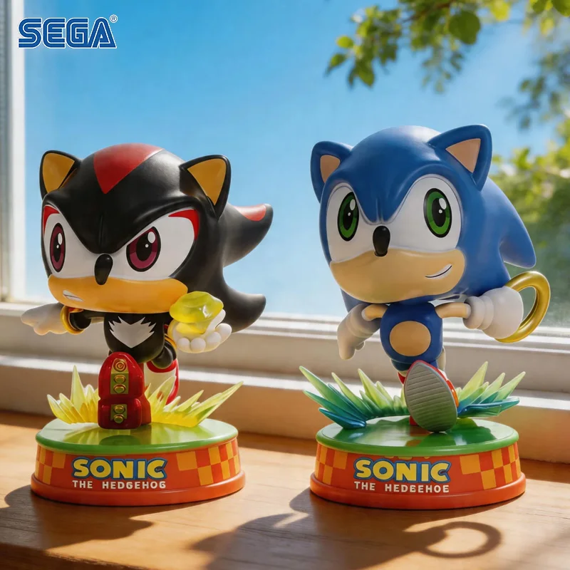 SEGA Sonic the Hedgehog & Shadow Actionfigur, Spiel-Figur, Schreibtisch- & Auto-Dekoration, für die Sammlung von Fans
