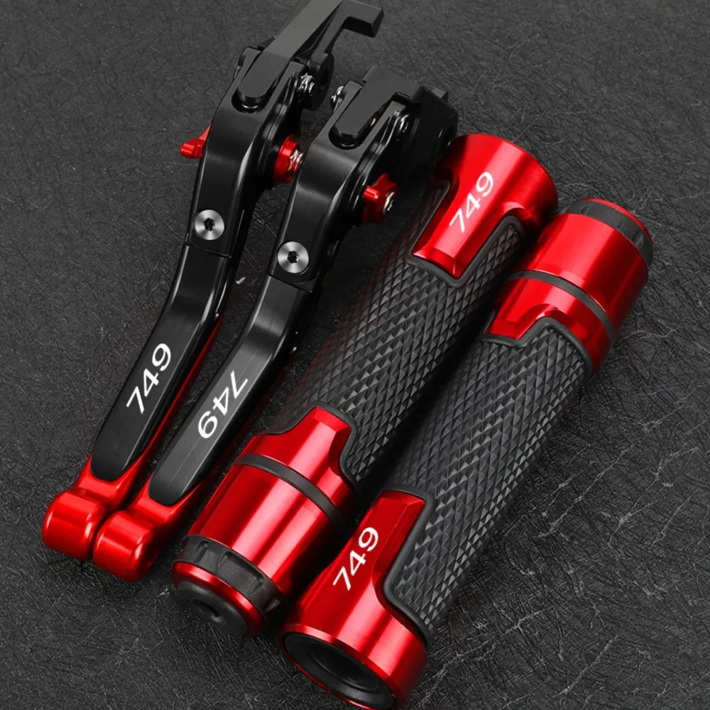 

Motorcycle Accessories FOR DUCATI 749 S R 2003 2004 2005 2006 Folding Brake Clutch Levers Handlebar Grip Handles bar Hand Grips