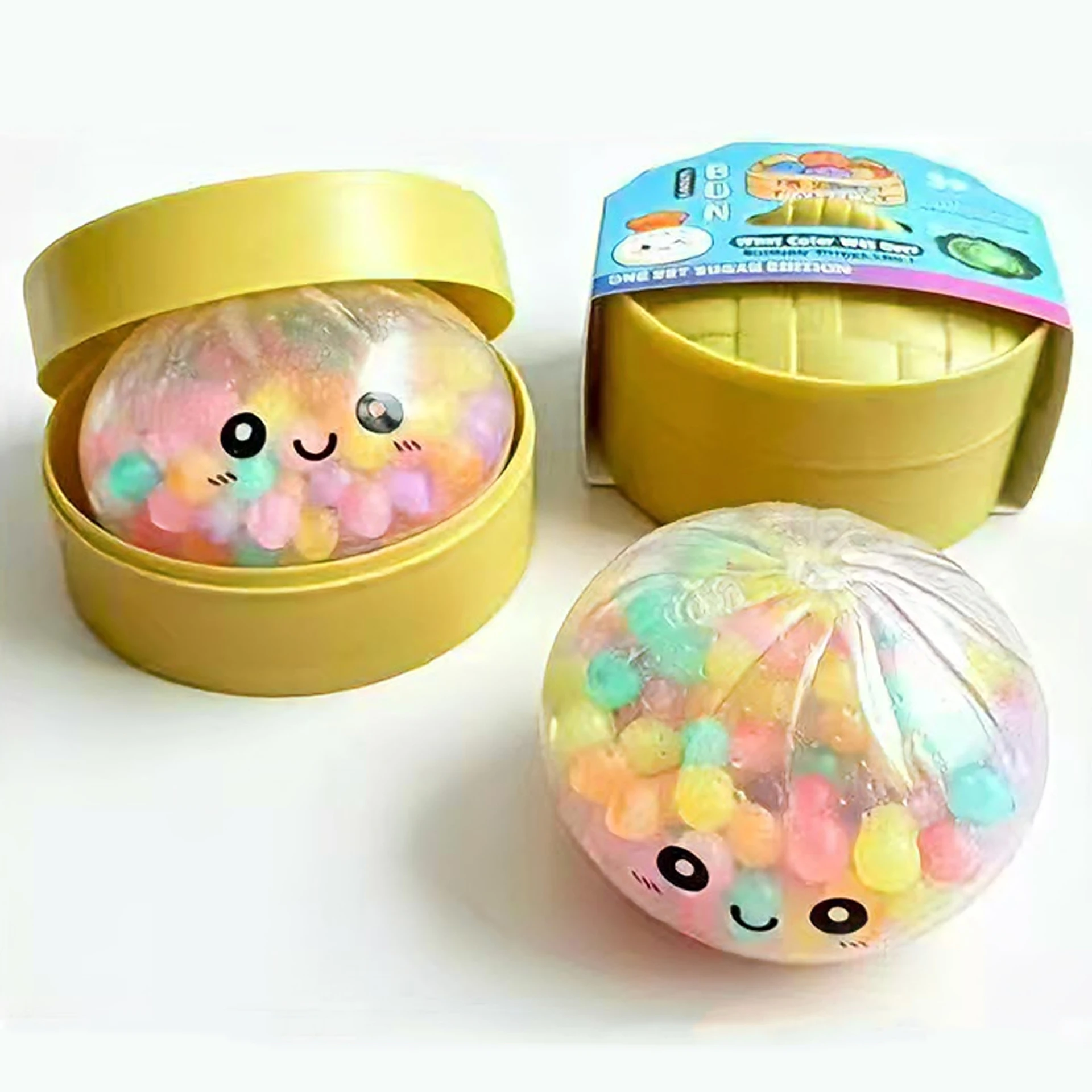 Giant Squishies Dumpling Bun Toy, Slowly Rising Sparkling Dumpling Pressure Ball, Relieve Stress Restlessness Toy