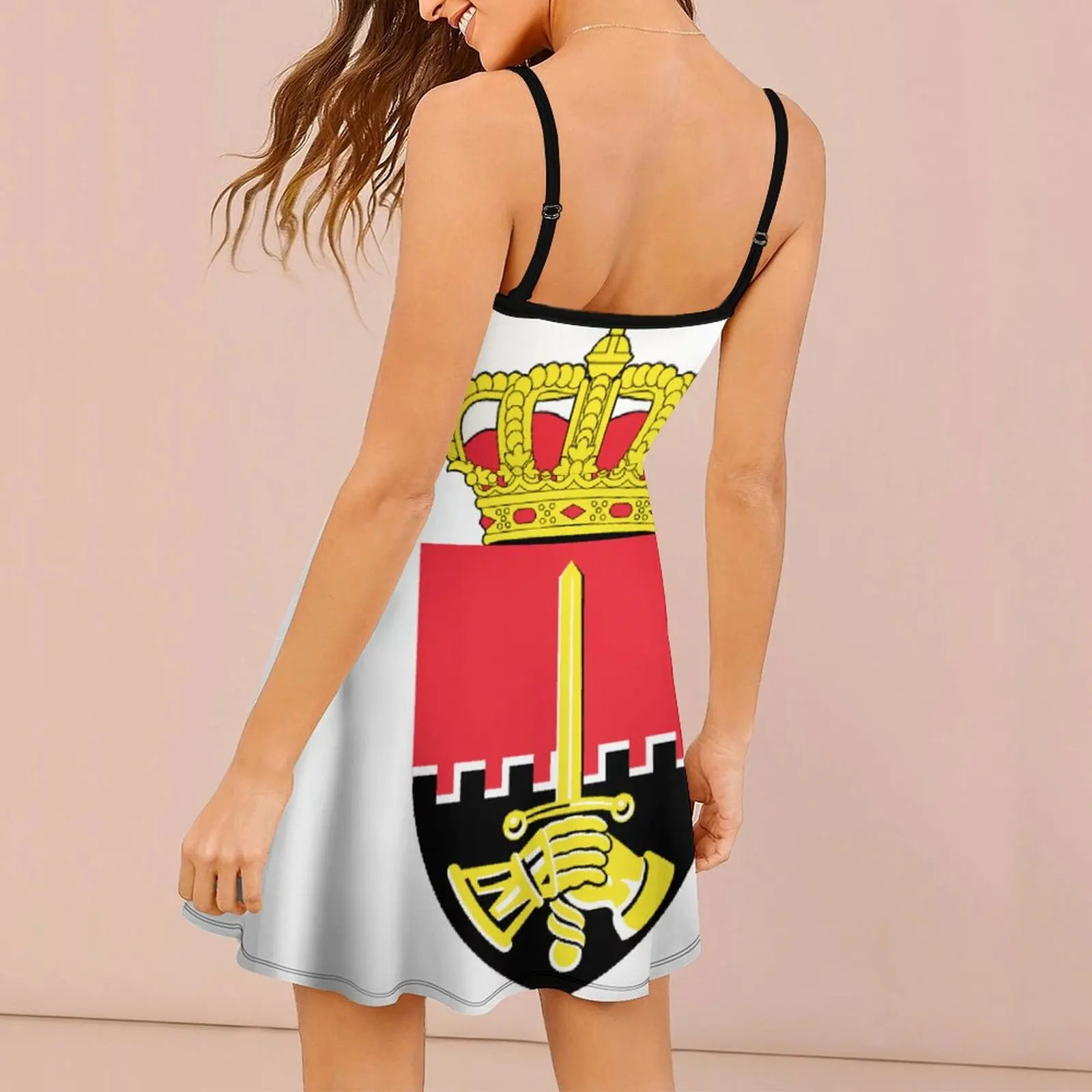 Flag of The Belgian Land Component Women's Sling Dress Casual Suspender Dress Unique Exotic  Woman's Dress  Parties