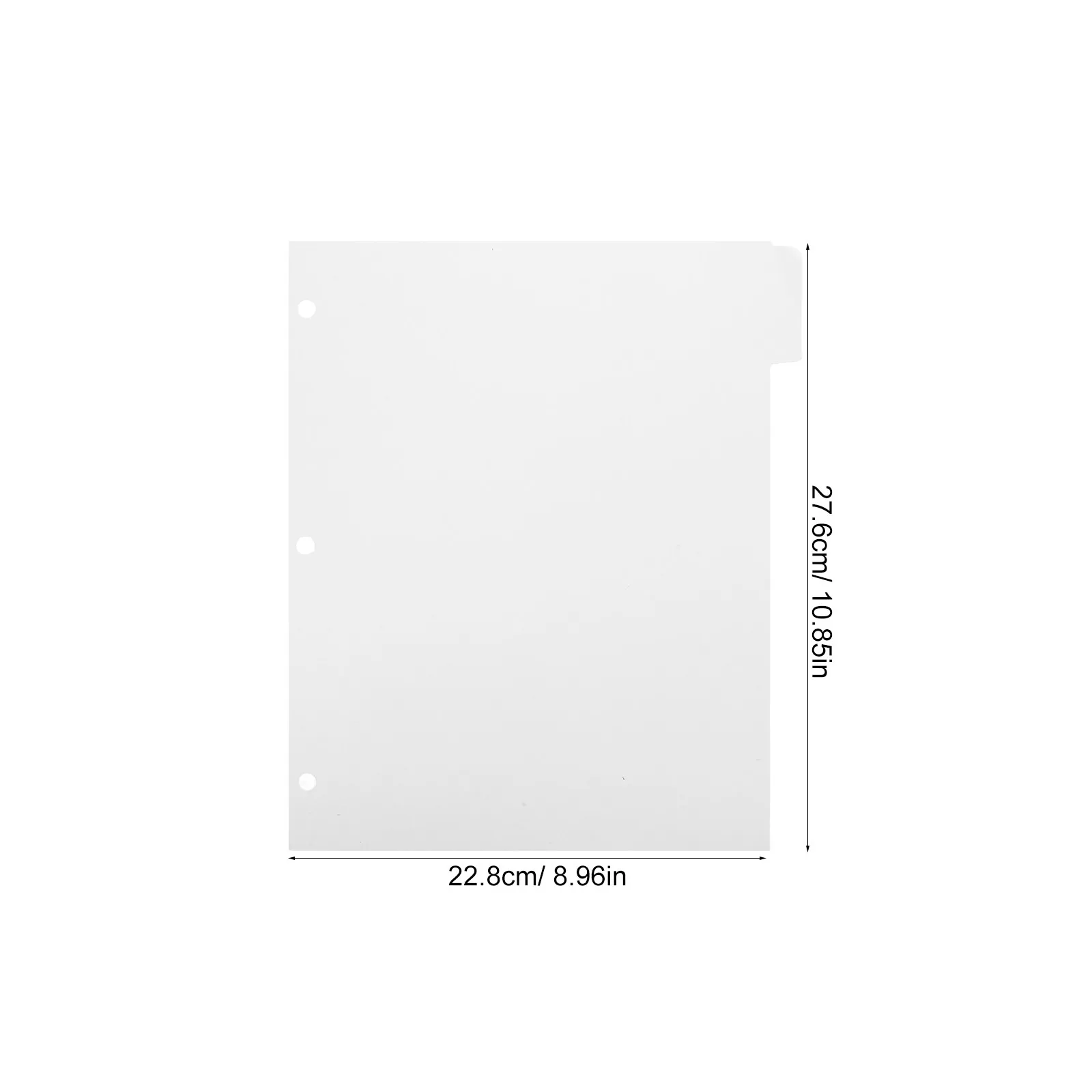 Writable Binder Dividers 4 Sets Blank 3 Hole Page Separators with Index Tabs for Office School Study