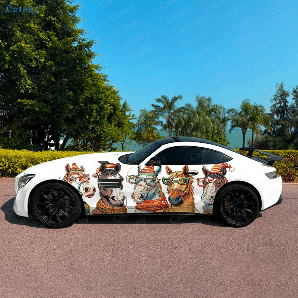 

Different Styles Horse Car Side Sticker Decoration,PVC Waterproof Scratch Resistant Decal, Car Protection, Auto Accessories Gift