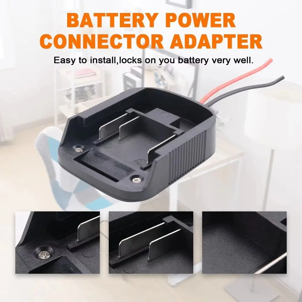 

18V Li-ion Battery Adapter Three-prong Plug with Cable Electric Drills Output Adapter Discharge Converter