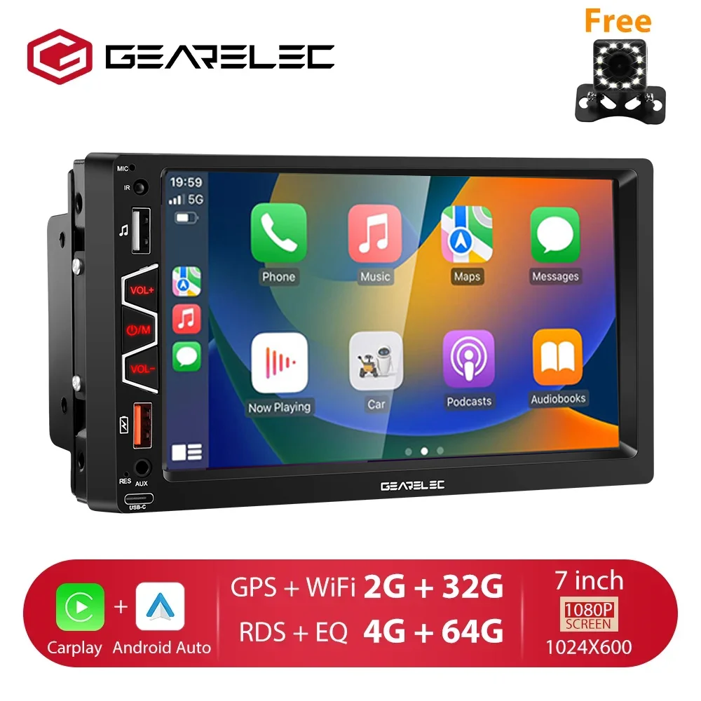 Radio samochodowe z systemem Android 13 2 Din Carplay z systemem Android Auto multimedialny odtwarzacz wideo uniwersalne 7 Cal 2 din android Auto