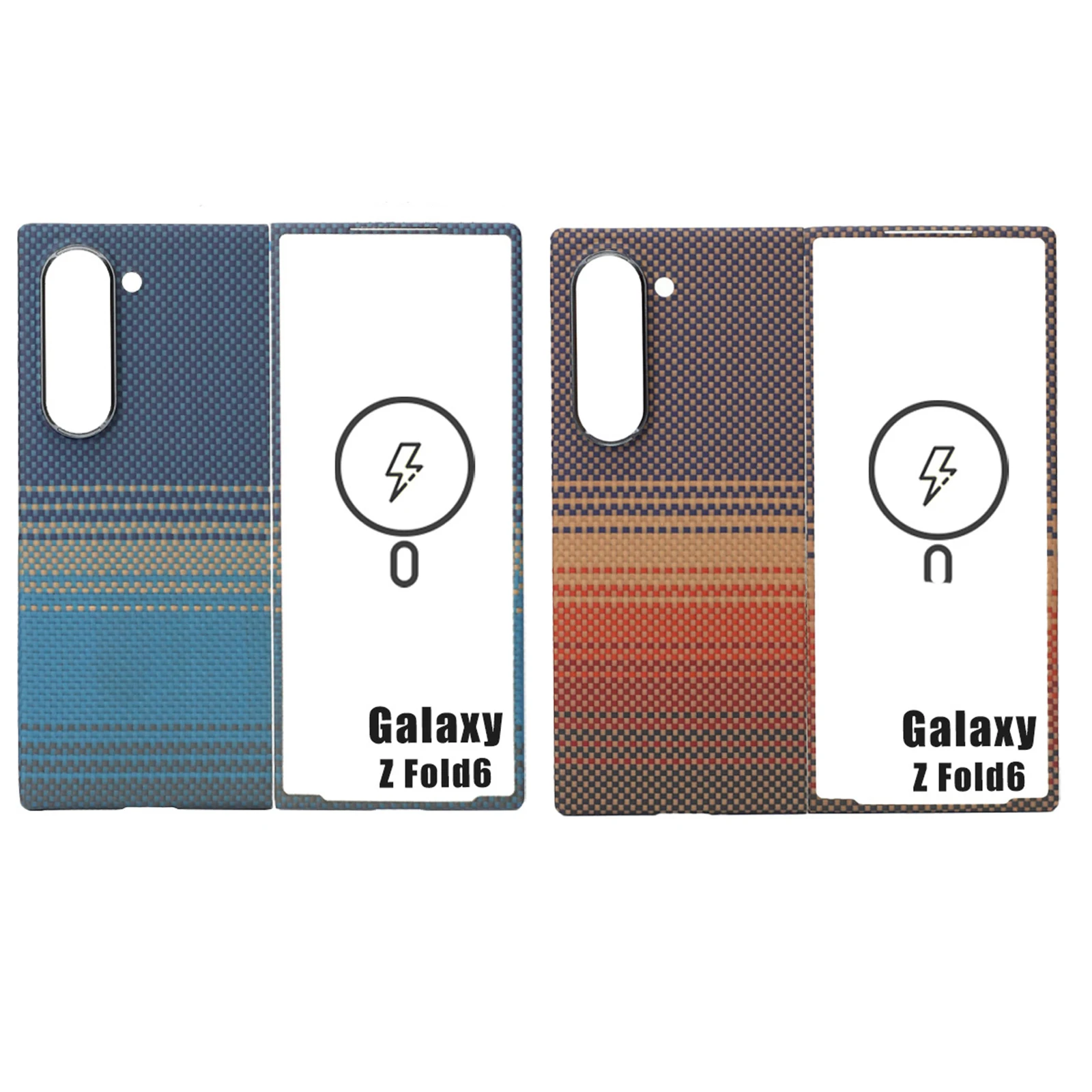 

Чехол для магнитного зарядного устройства Magsafe для Samsung Galaxy Z Fold 6, чехол из углеродного волокна, защитный чехол для объектива, карбоновые аксессуары для телефонов