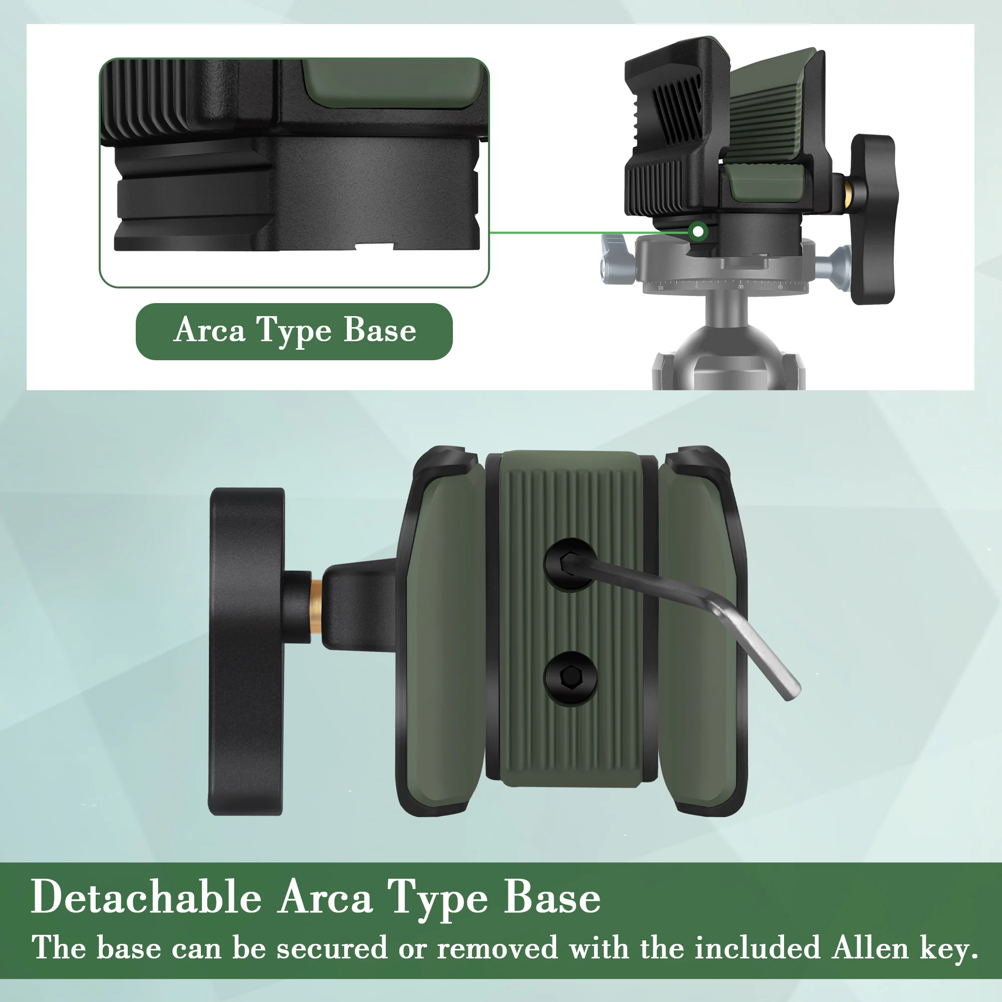Manbily U-7 Arca Swiss Schießsattel-Adapter für Teleskopstative, Zubehör für Jagdgewehre, Aluminium – Detail 1