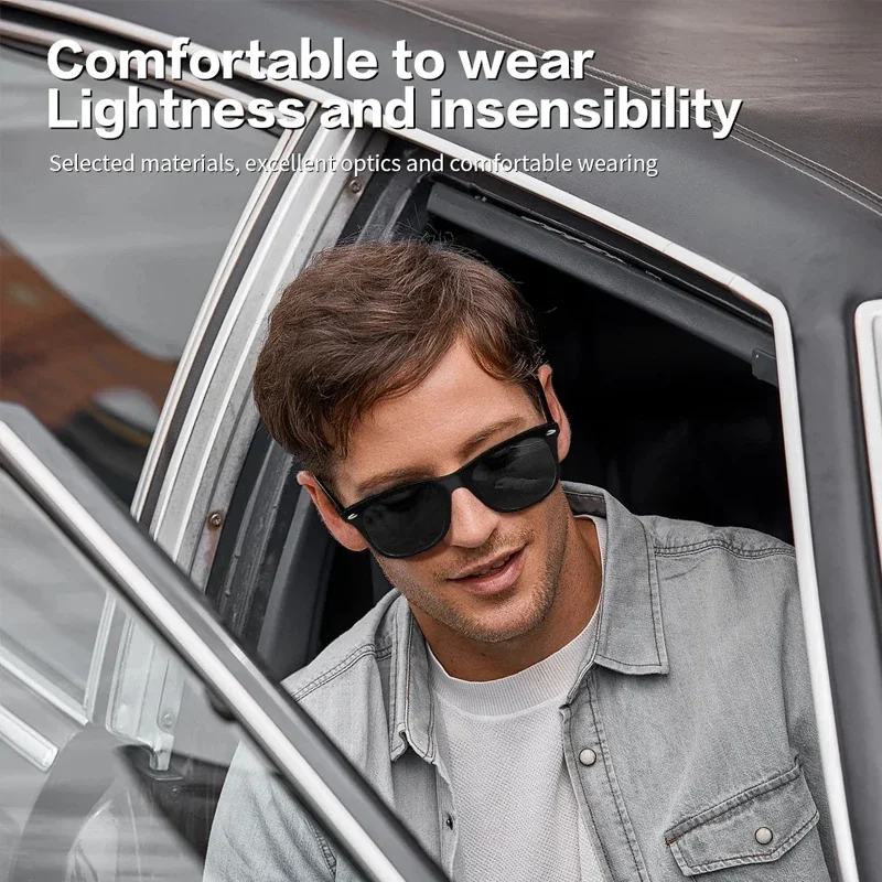 Smart Bluetooth Audio Glasses, Call Listening to Music Navigation Sunglasses, UV380 UV Support, 15 Minutes Fast Charge