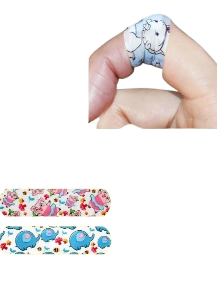 10Pcs Cute Cartoon Animal Printed Bandages Kids Breathable Hemostatic Wound Plaster First Aid Supplies