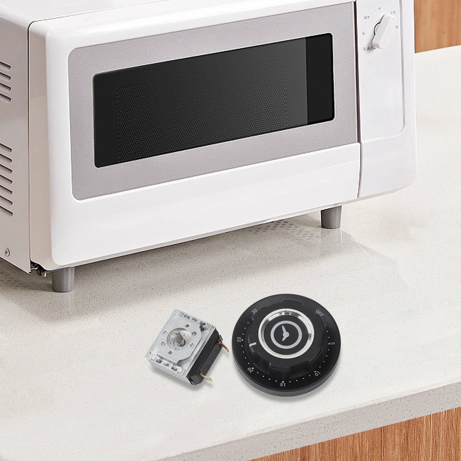 Kitchen Appliance Timer Switch Offering Flexible Timing Options of Up to 120 Minutes Design Compatible with Microwaves
