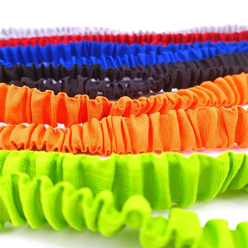 DIZETION 1PC elastische Kajak-Paddel-Leine verstellbar mit Sicherheitshakenstange, gewickeltes Lanyard, Kordel, Seil, Bootszubehör – Detail 3