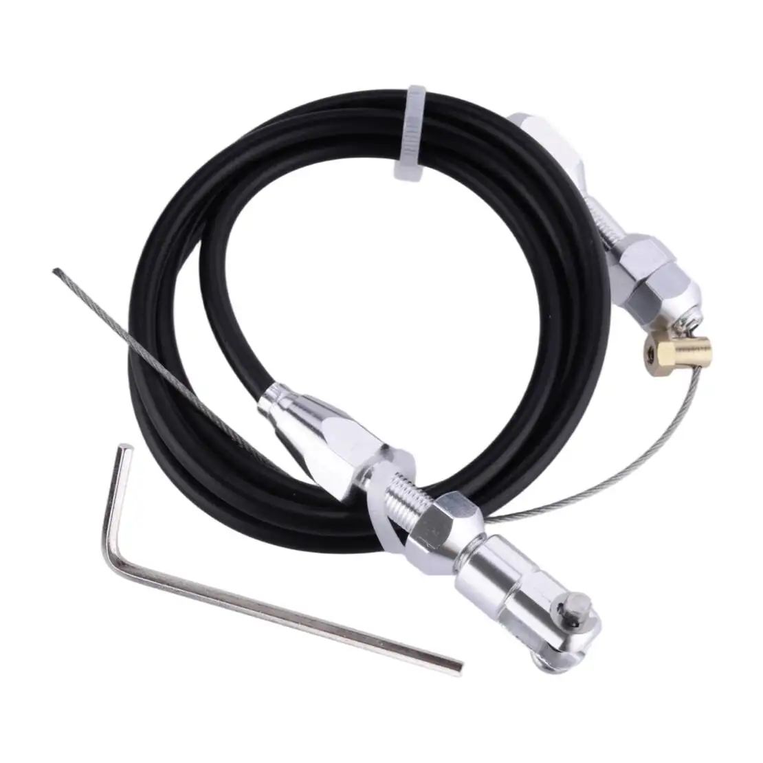 36インチ調整可能なブラックカースロットルアクセルガスケーブル燃料ラインステンレススチール、シボレーLS1 1997 1998 1999 2000-2007に適合