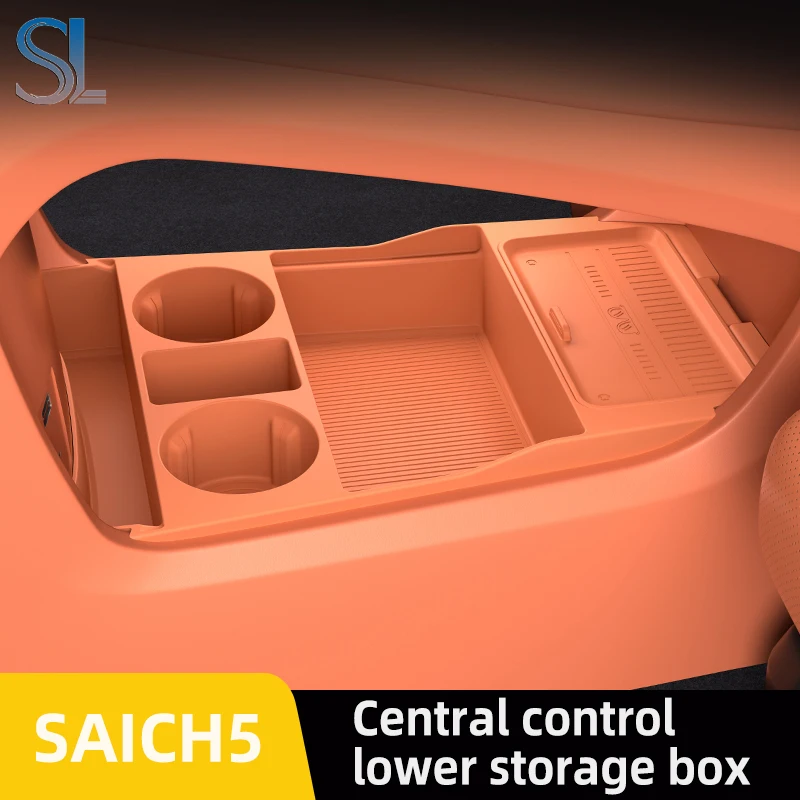 

For SAIC H5 2025 2026 Storage Box Center Armrest Hidden Box Cup Holder Organizer Interior Accessories