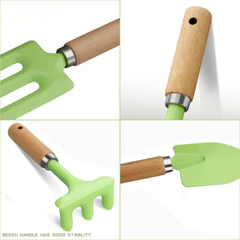 A2BE Strumento per giardino per bambini con pale Rakes Fork per piccole mani che piantano scavando