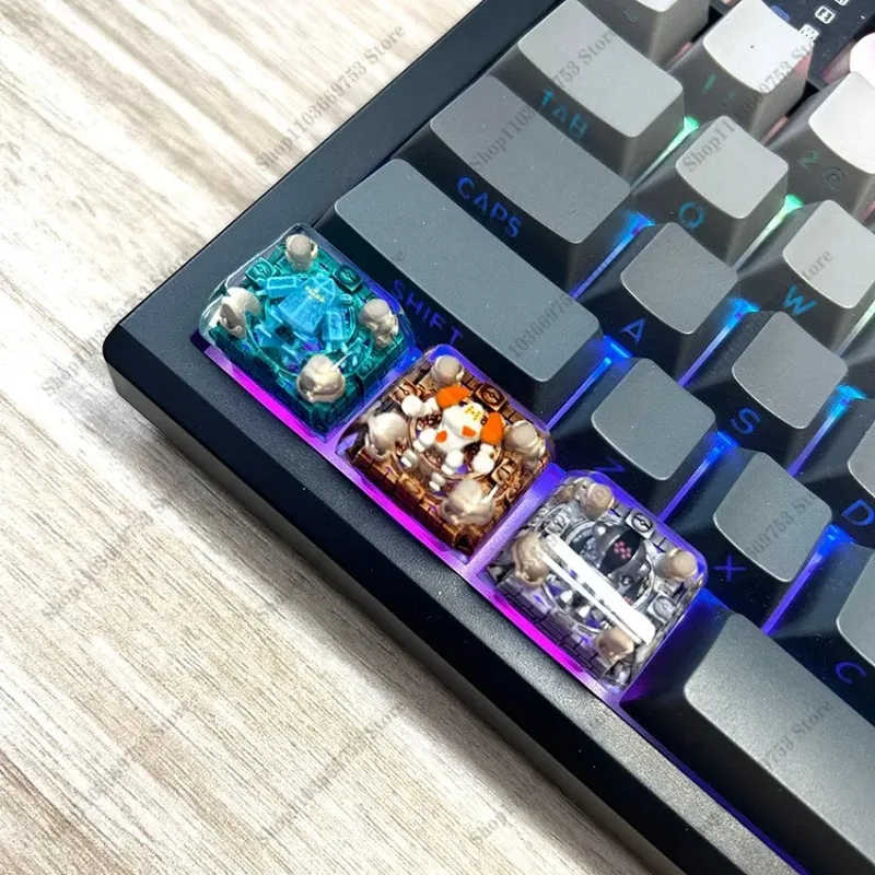 ポケモンアニメ-125u-ctrl-キーキャップ-regigigas-手作りカスタムキー漫画の置物メカニカルキーボードアクセサリー-3d-キーギフト