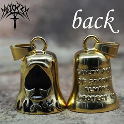 Gold Lucky Ace of Spades Gremlin Ride Bell Good Luck Motorcycle Accessories keychain charm mother road Gift