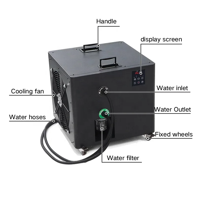 

Water Chiller For Cold Plunge Recovery Therapy Water Chiller Cooling System Ice Bath 1/2 HP Chiller And Filter