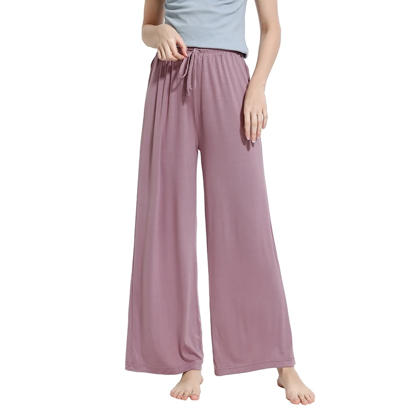 Home Pants with Pocket for Women\'s Spring and Summer xl Loose Casual Wear Thin Wide Leg Pajamas Pants