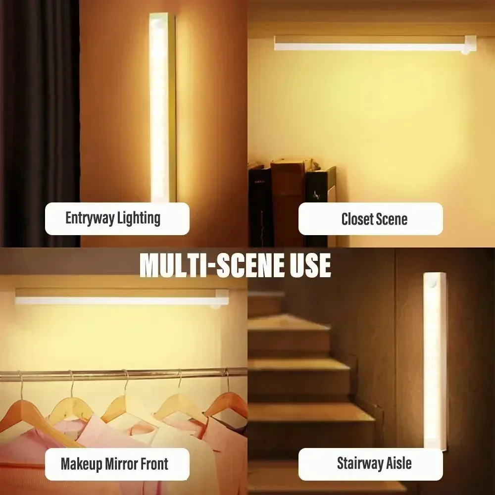 LED Night Light Wireless Motion Sensor Wall Light USB Rechargeable Suitable For Corridors Kitchen Cabinets Wardrobes And Homes view 5