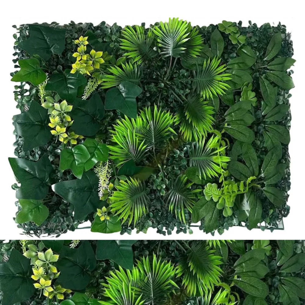 

60*40cm Artificial Plant Wall Panel DIY Flower Simulation Maple Plant Sheet Durable Green Artificial Fern Grass