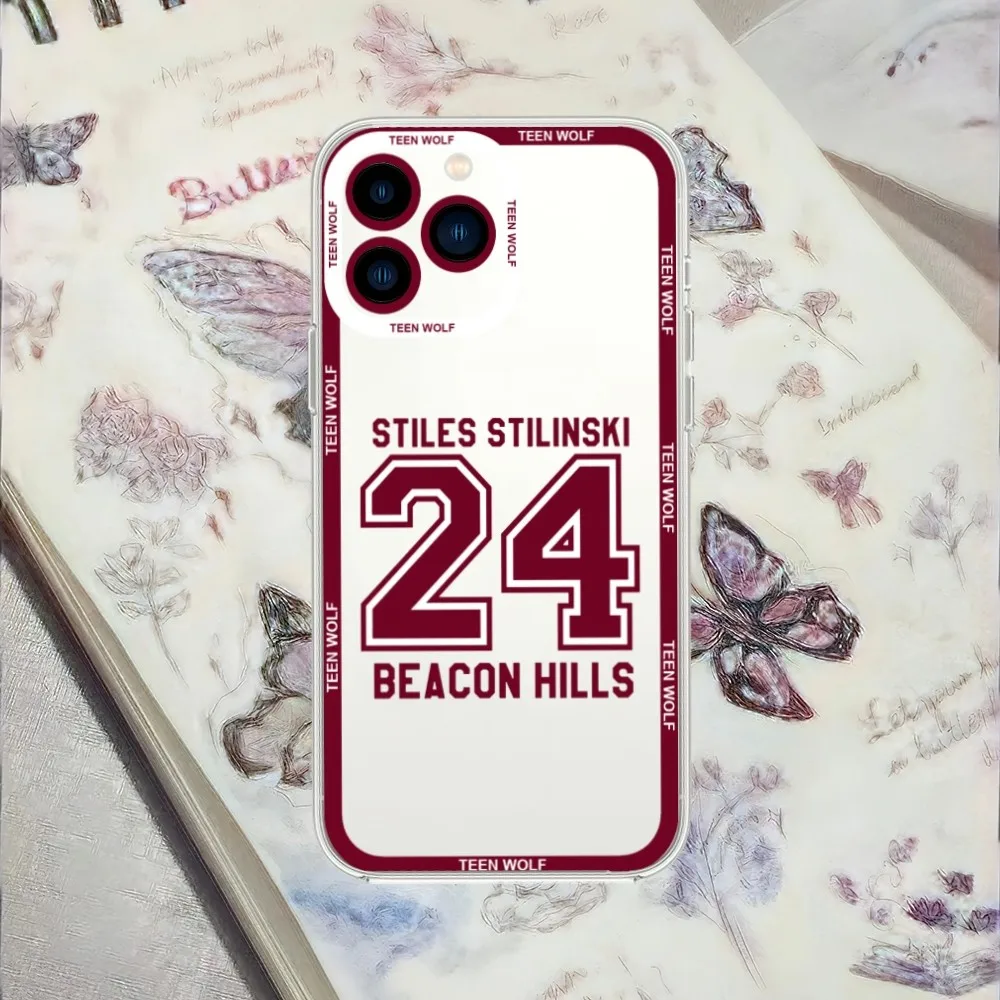 American TV series Teen Wolf Phone Case For iPhone 13 14 15 Mini 11 12 Pro Max Transparent Shell