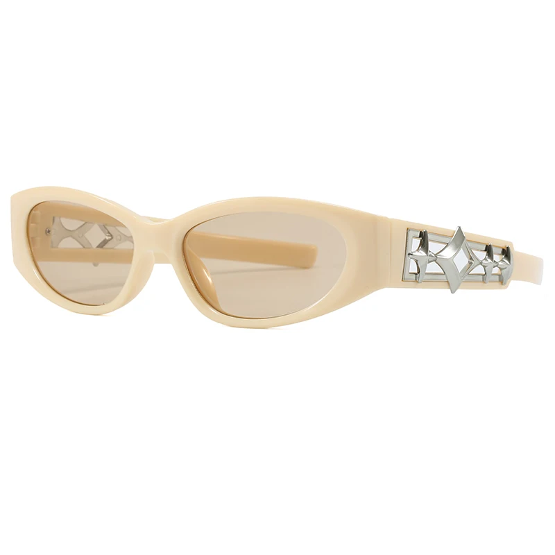 خمر عين القط النظارات الشمسية النساء الرجال الشعور الفني الفاخرة ظلال حفلة السفر نظارات شمسية سيدة رجل UV400 نظارات واقية