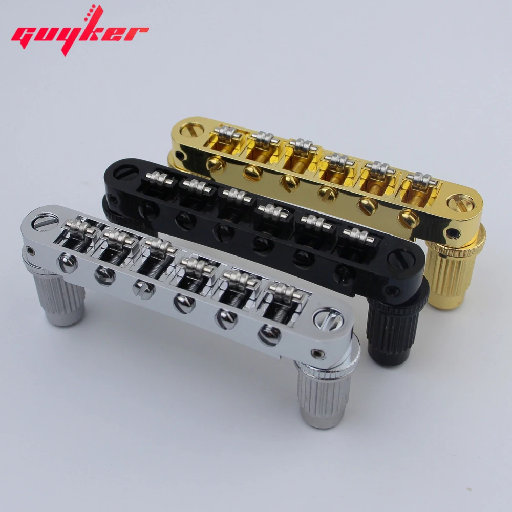 Guyker Tune-O-Matic Roller Saddle Guitar Bridge For LP SG 6 String Guitars