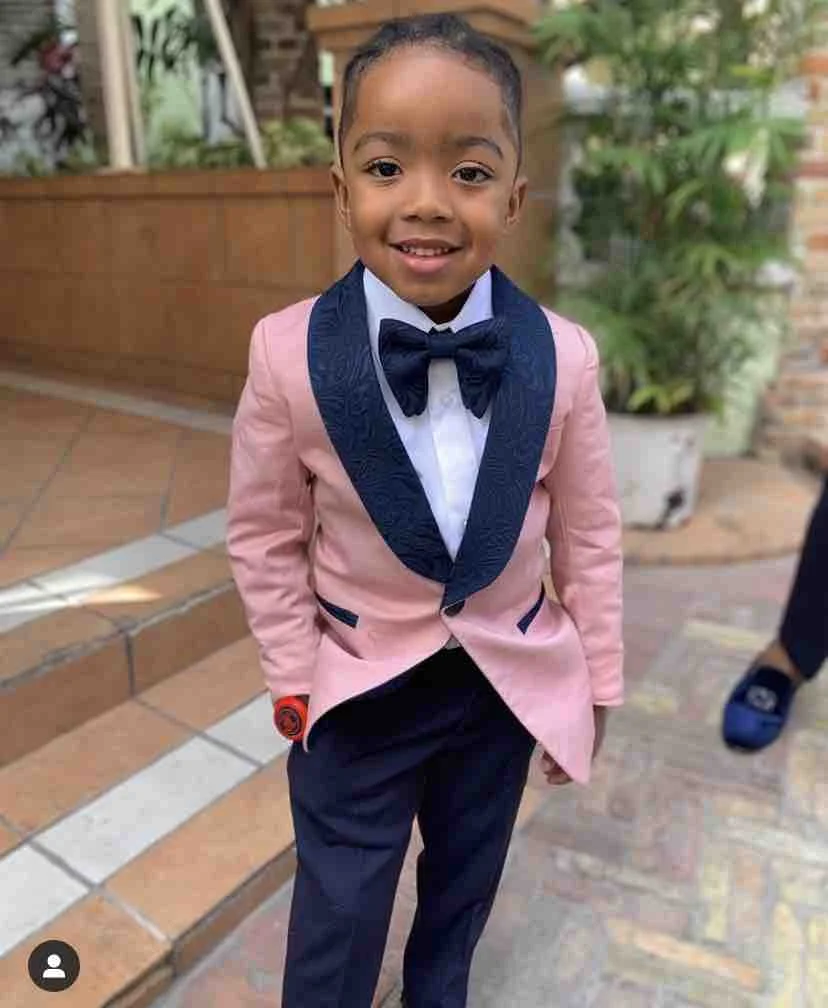 Boy's Formal Wear Tuxedos Shawl Collar One Button Children Clothing For Wedding Party Birthday Business Suit Set