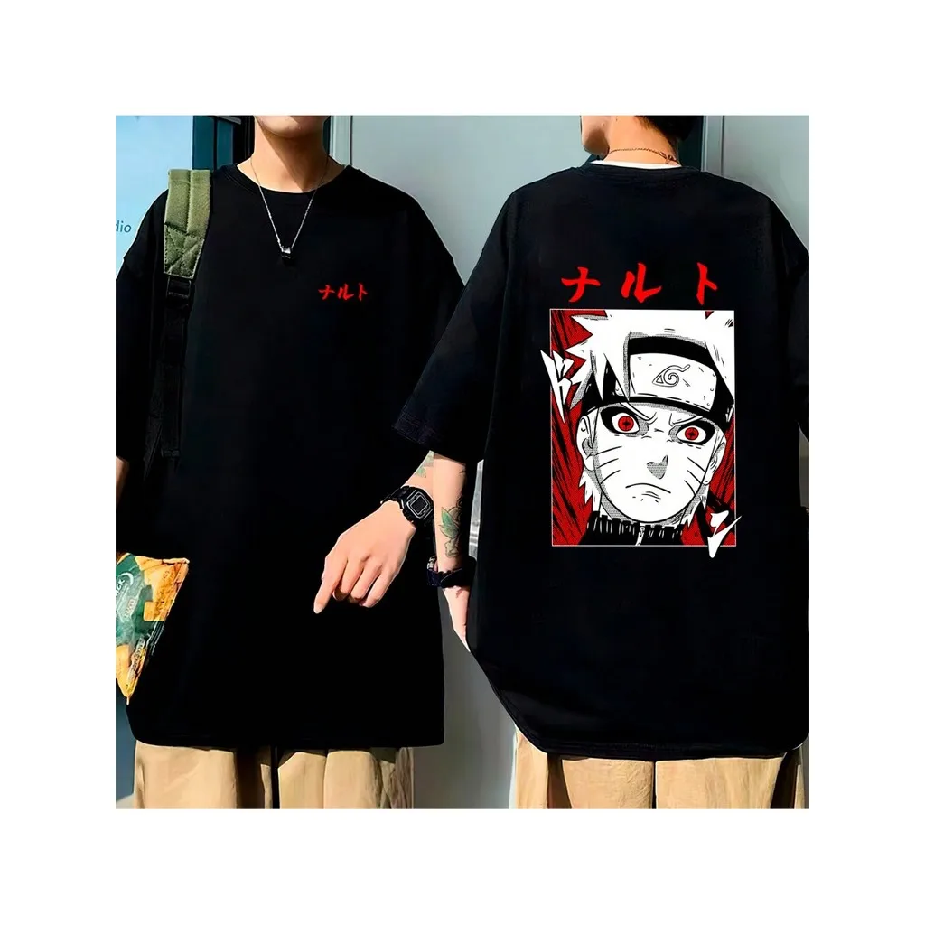 

Japanese Anime Naruto Men Women Summer T-shirt Harajuku Retro Short-sleeved Loose Oversized Casual and Comfortable Y2k Top