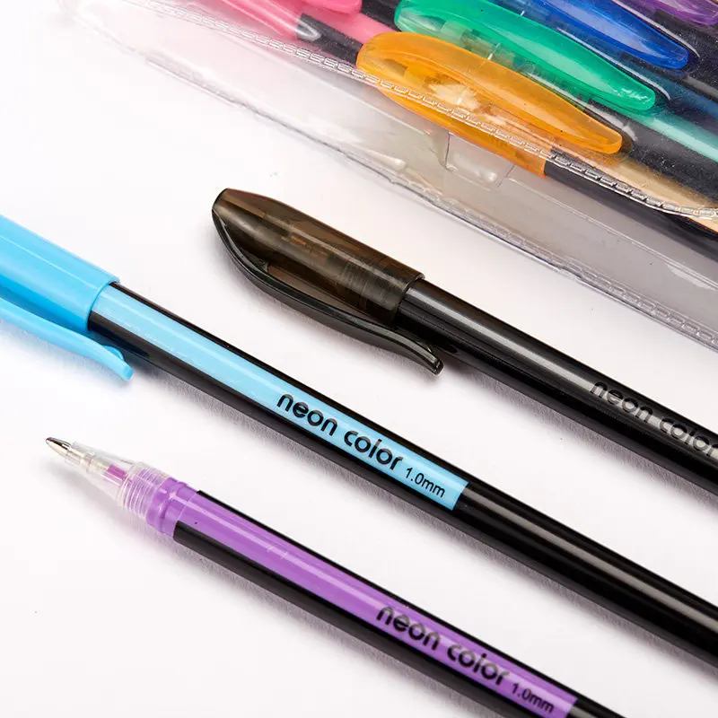 

12-60Pcs Metallic Glitter Gel Pens Colorful Stationery for School Office Drawing Art Markers Highlighters