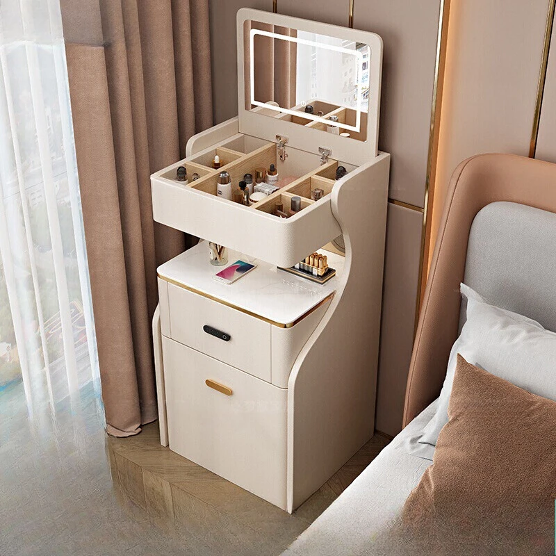 

Dresser bedside table integrated household modern simple makeup table locker can be clamped bedroom smart makeup table