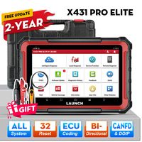 LAUNCH X431 PRO ELITE 8' inch OE-Level Full System 32+ Reset Diagnostic Tools CAN FD DOIP ECU Coding Bidirectional Autoscan Tool