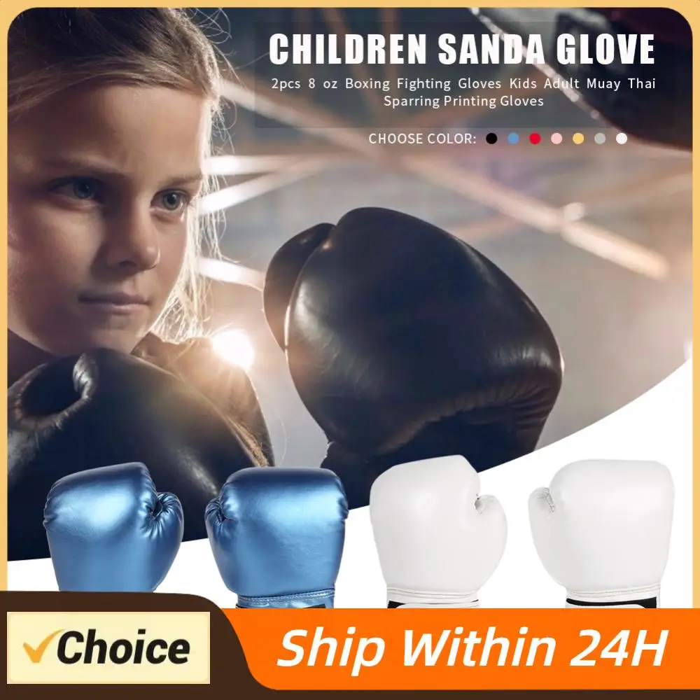 

2Pcs Kids Boxing Gloves PU Leather Kickboxing Gloves Breathable Muay Thai Mitts Taekwondo Mitts for Boys Girls Youth