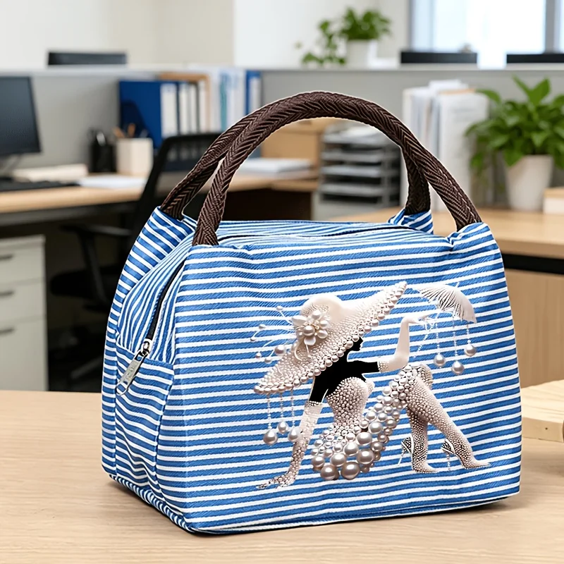 Tote Bag - Large Capacity Zipper Closure Handbag Suitable for Weddings, Travel & Daily Use, Multi-Color Elegant Storage Bag