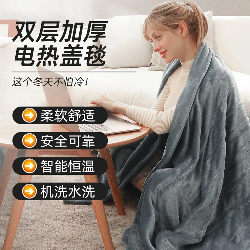 110-240V Heated Blanket-Electric Blanket,Soft Heated Throw Blanket with 6 Heating Levels auto-Off,Over-Heat Protection