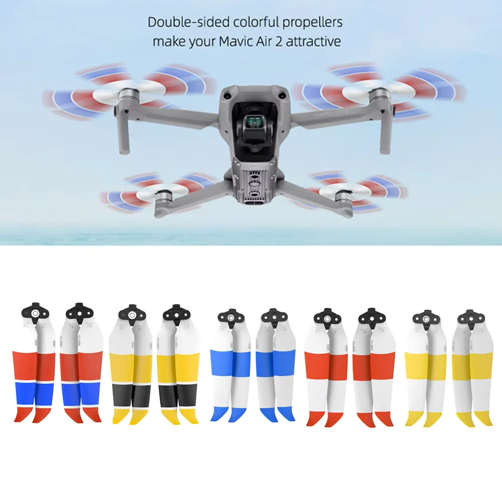 Hélices coloridas de bajo ruido 7238F para DJI Mavic Air 2 AIR 2S, ventilador de ala, accesorios de repuesto para Dron, 4 Uds.