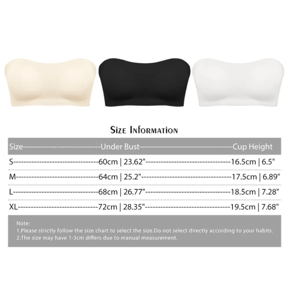 Fashion Push Up Strapless Invisible Bra Close-fitting Non Slip Wireless Bralette Lingerie Front Buckle Seamless Bra Women