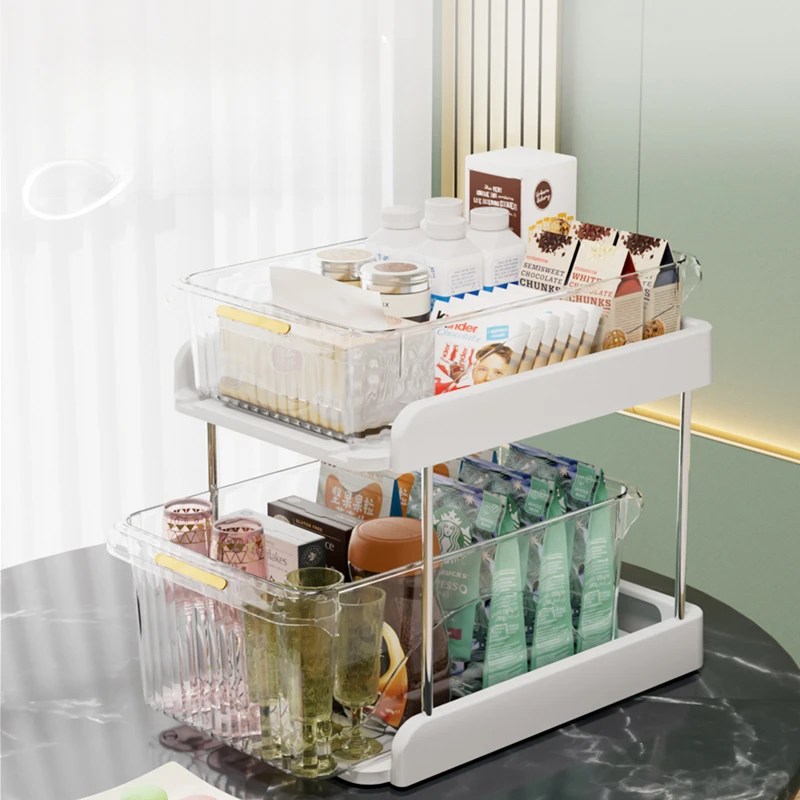 Dining table storage artifact, desktop shelf, snack coffee table storage box, living room countertop cabinet, drawer cup sorting