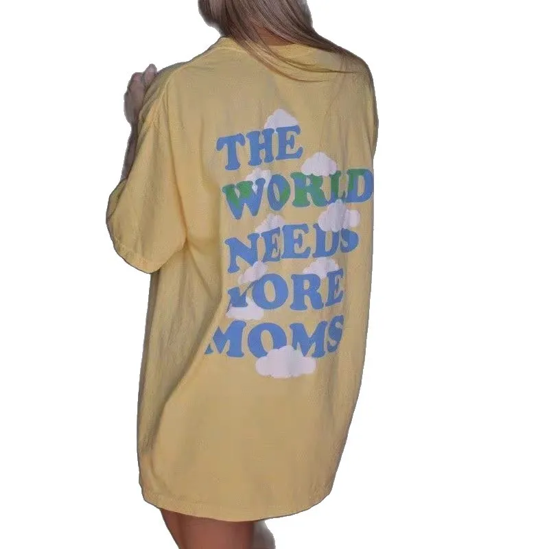 Women's Yellow Oversized Cotton T-Shirt 