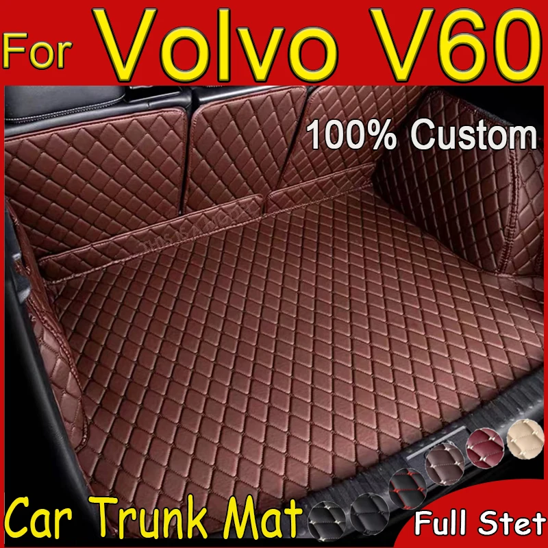 Car Floor Mats For Volvo V60 2011-2024 12 13 14 15 16 17 18 19 20 21 22 23 Full Coverage Car trunk mat interior Accessories