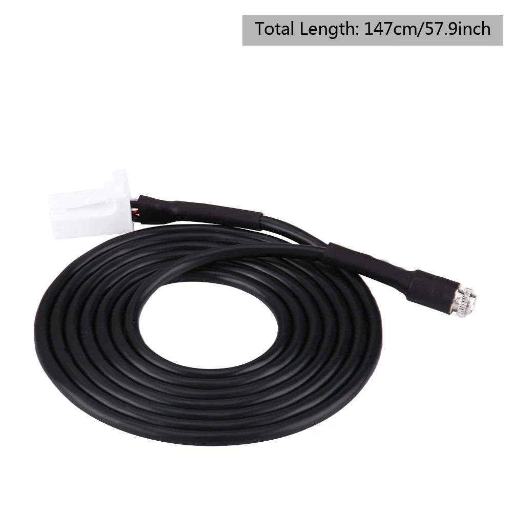 AUX Cable Plastic+Metal Original Standard 147cm/57.9in Audio AUX Cable Black Replacement For  Swift  Jimny for Auto