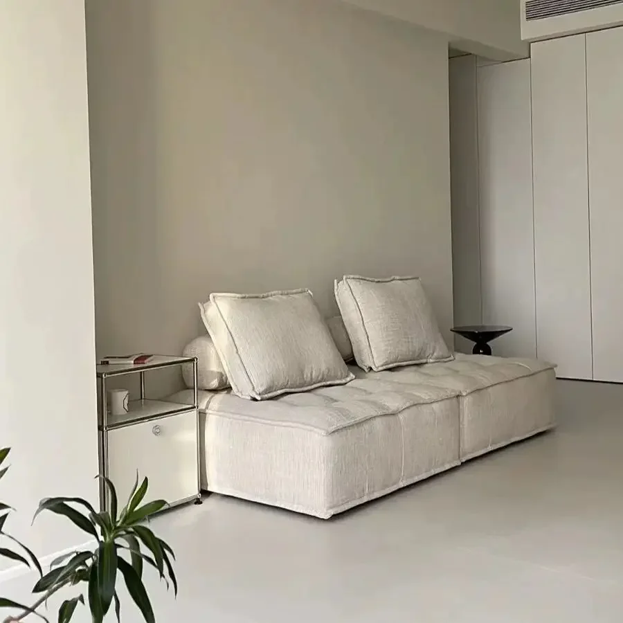 tofu, quadrato, pigro, divano, stile italiano, stanza in affitto, piccolo appartamento, soggiorno, tessuto tecnico, persona singola, pavimento