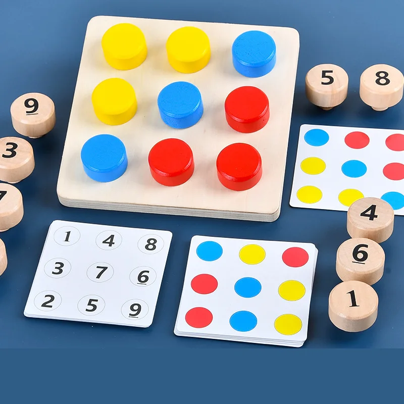 

Новые детские деревянные игрушки для координации рук и глаз, забавные завинчивающиеся винты, соответствующие цвета номера, Монтессори, взаимодействие родителей и детей