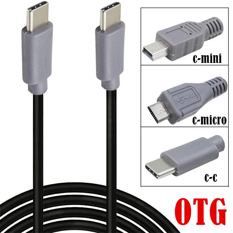 Rodzaj USB C 3.1 męski do Mini micro USB 5 Pin B męski konwerter wtyczki Adapter OTG kabel do telefonu komórkowego 25cm 50cm 1 m