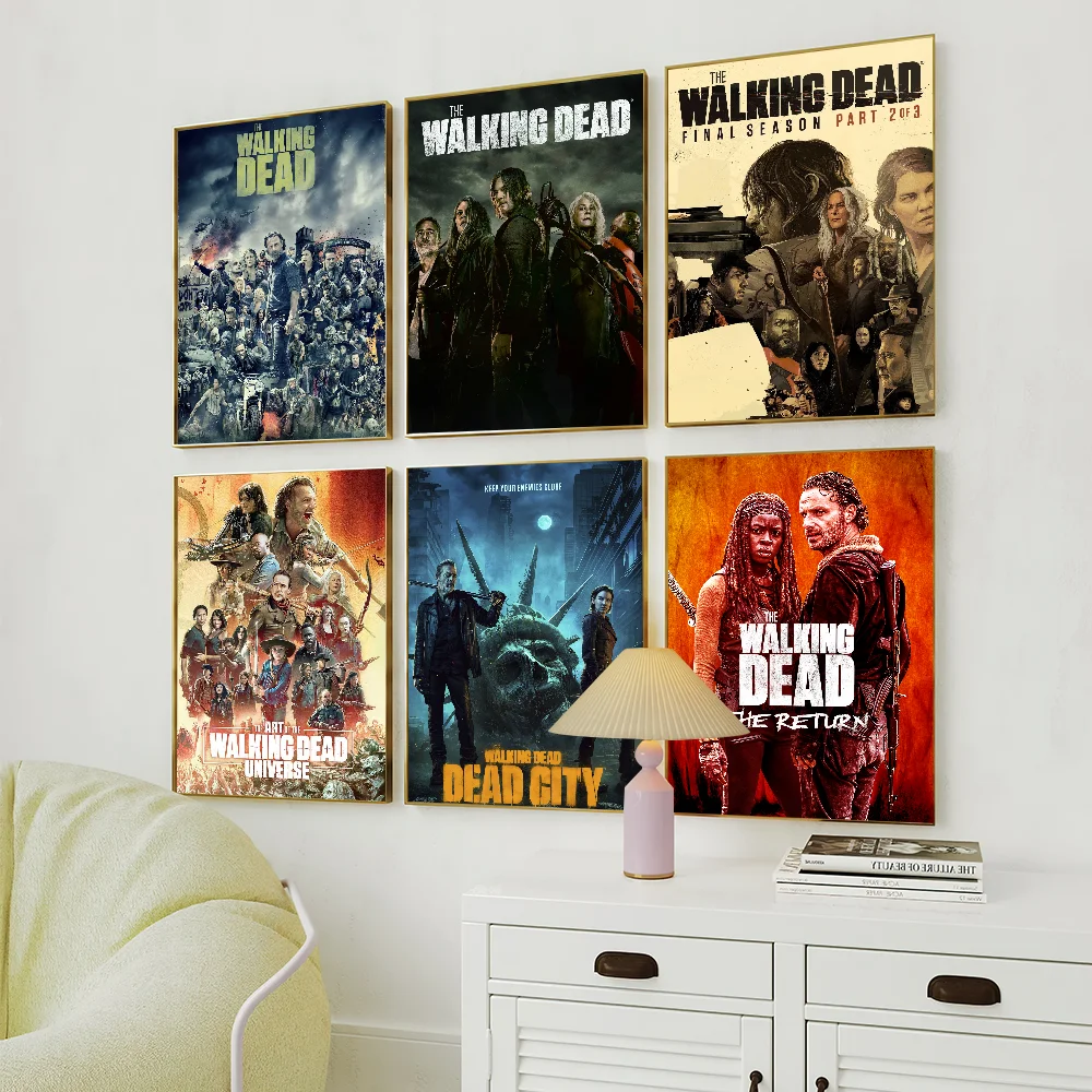 TV series The W-Walking D-Dead Terror Adventure Poster Art Wall Painting Stickers Small Decor Aesthetic Bar Coffee House Indoor