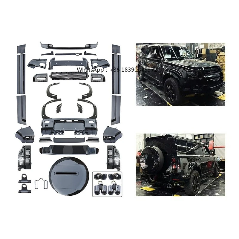 2020 007 Obsidian Front Rear Bumpers Fog Light Cut-Outs Bolt-On Universal Fitment Body Kit
