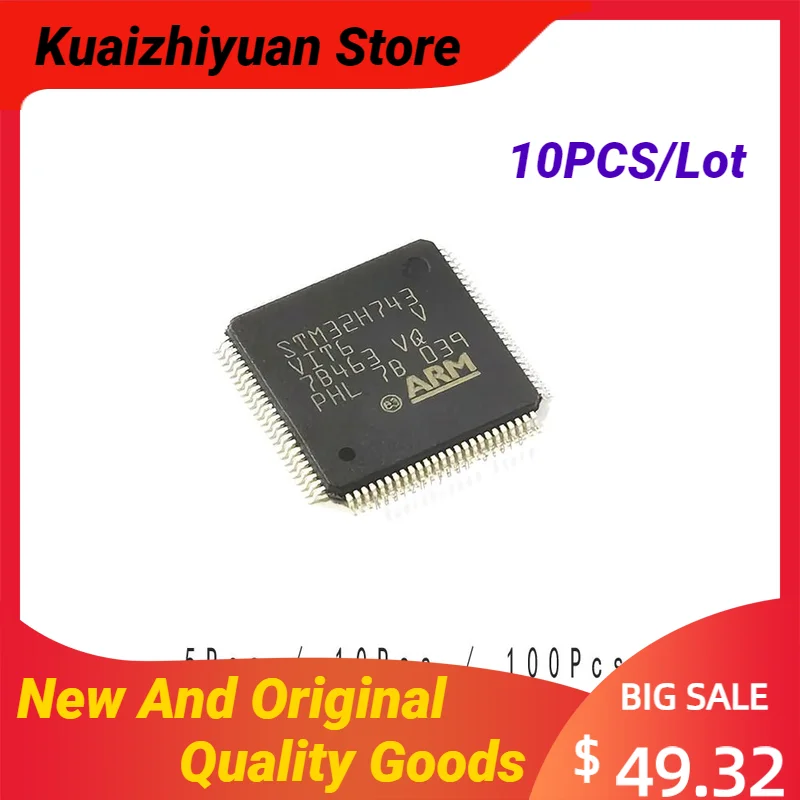 10PCS/Lot New And Original STM32H743VIT6 LQFP100 STM32H743 High Performance MCU Single Chip Microcontroller Quality Goods