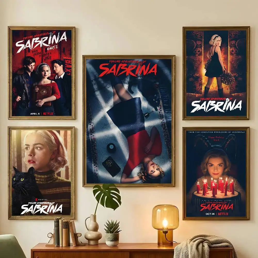 1pc Chilling Adventures Of Sabrina Poster Sticker Print Waterproof Wall Art For Living Room Bedroom Home Decor