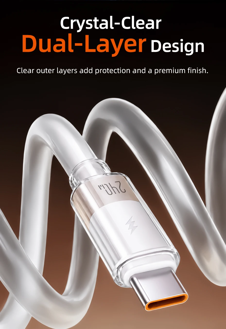 CABLETIME 240W USB-C-Kabel, Typ-C-Kabel, PD 3.1 Schnellladekabel für Xiaomi, Samsung, Laptop, MacBook Pro, iPhone 17/16 – Detail 9