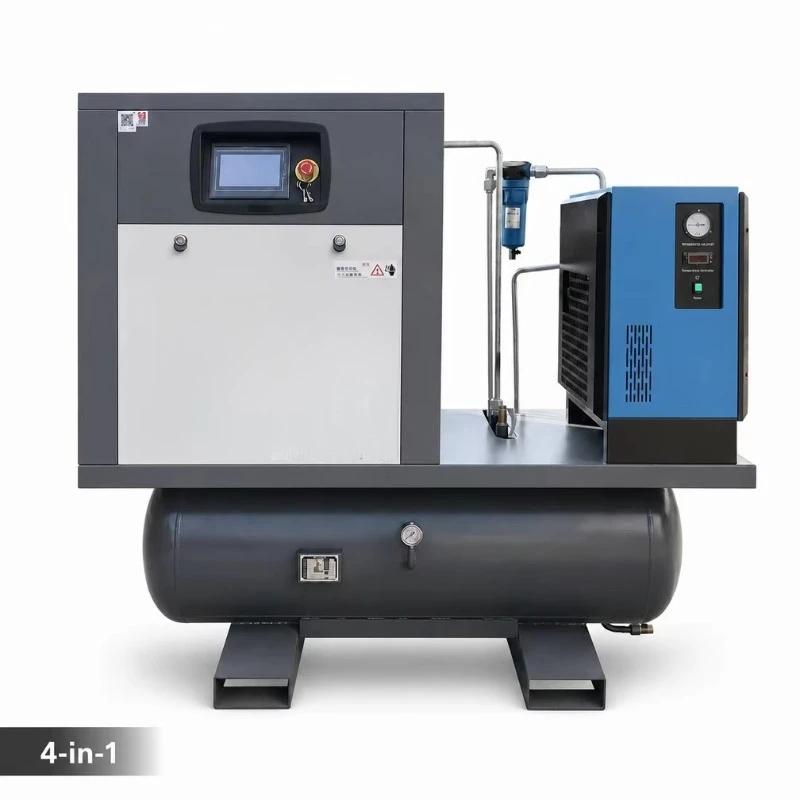 4 in 1 All in One Screw Air Compressor with Tank Dryer and Filter 22kW 30HP 16bar 10bar CE ISO9001 Integrated Air Station